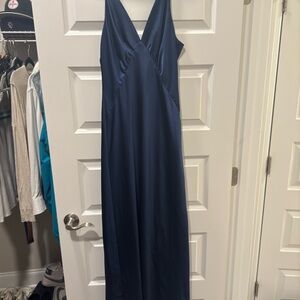 House of Harlow 1960 Blue Halter Maxi Gown